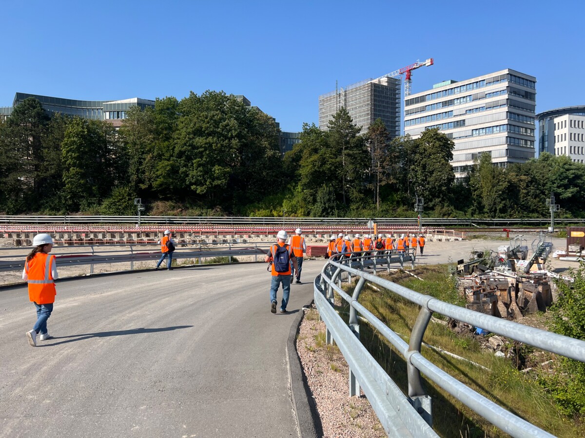 Baustellenführung Überwerfungsbauwerk Hasselbrook - Tag der Schiene 2024